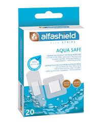 Alfashield Strips Aqua Safe Αδιάβροχα Επιθέματα Μικροταυμάτων 2 Μεγέθη 20Τμχ.