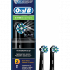 Oral-B Cross Action Black Edition, 2 Brush Heads for Electric Toothbrush