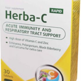 Vivapharm Herba-C Rapid Πολυβιταμινούχο Συμπλήρωμα Διατροφής με Βιταμίνη C & Ψευδάργυρο για Ενίσχυση του Ανοσοποιητικού, 30tabs