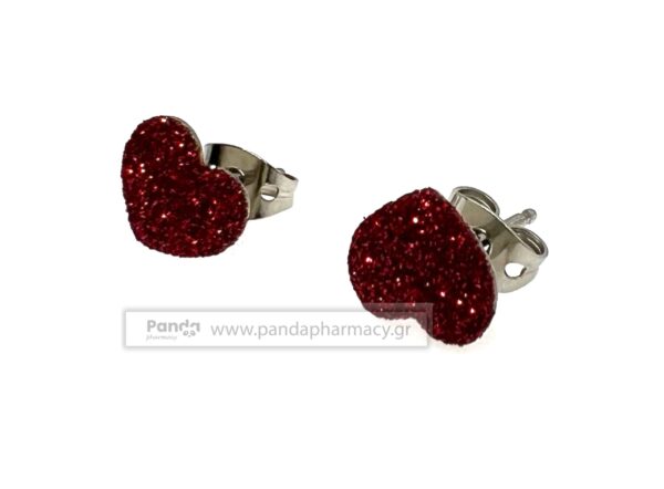 FARMA BIJOUX BOTON CUORE ROSSO GLITTER