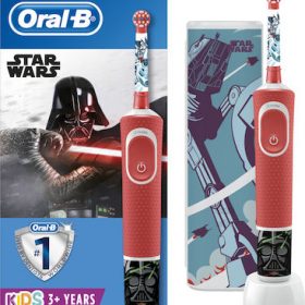 Oral-B Ηλεκτρική Οδοντόβουρτσα Vitality σε Χρώμα Star Wars & Travel Case για 3+ χρονών  Oral-B Ηλεκτρική Οδοντόβουρτσα Vitality σε Χρώμα Star Wars & Travel Case για 3+ χρονών