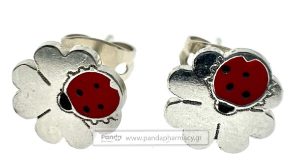 FARMA BIJOUX CLOVER WITH ENAMELED LADYBUG