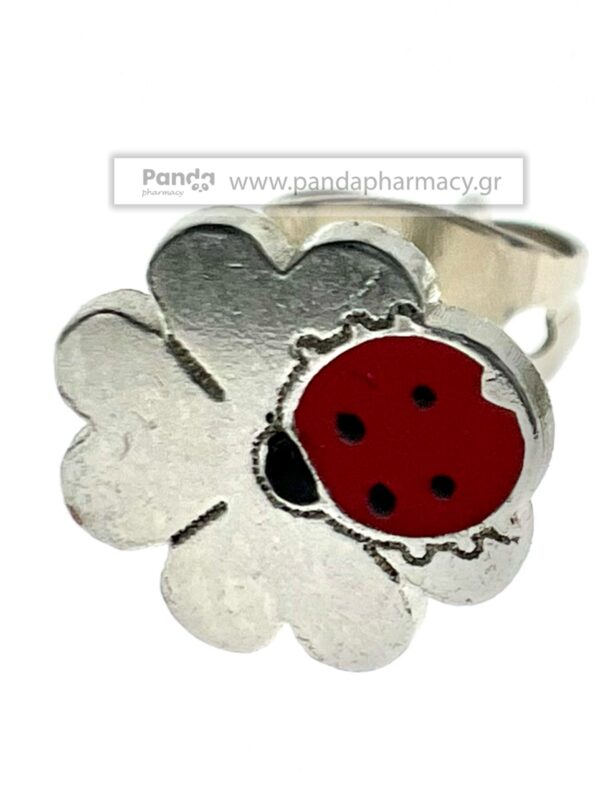 FARMA BIJOUX CLOVER WITH ENAMELED LADYBUG