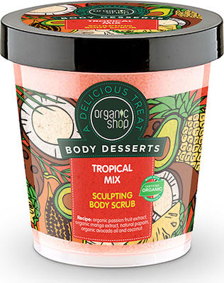 NATURA SIBERICA - ORGANIC SHOP Body Desserts Tropical Mix Απολεπιστικό Σώματος για Σμίλευση με Άρωμα Τροπικών Φρούτων - 450ml