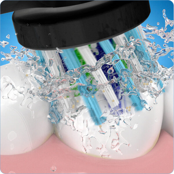Oral-B Cross Action Black Edition Ανταλλακτικές Κεφαλές για Ηλεκτρική Οδοντόβουρτσα 2τμχ