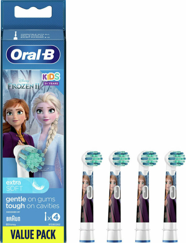 Oral-B Ανταλλακτικό για Ηλεκτρική Οδοντόβουρτσα Kids Stages Power Frozen για 3+ χρονών 4τμχ