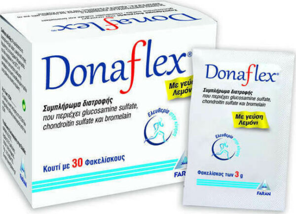 Faran Donaflex Συμπλήρωμα για την Υγεία των Αρθρώσεων 30 φακελίσκοι Λεμόνι