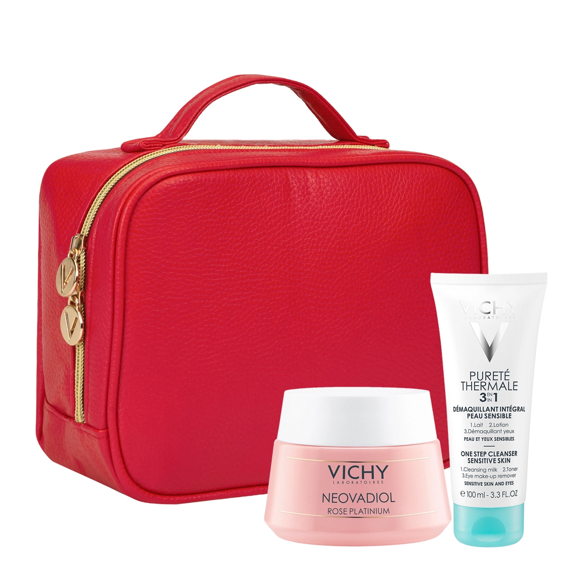 Vichy Promo Neovadiol Rose Platinium Κρέμα Hμέρας από την Εμμηνόπαυση & Μετά, 50ml, Δώρο Purete Thermale 3in1 Γαλάκτωμα Καθαρισμού, Τονωτική Λοσιόν & Ντεμακιγιάζ Ματιών, 100ml & Νεσεσέρ, 1σετ