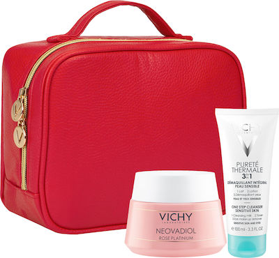 Vichy Promo Neovadiol Rose Platinium Κρέμα Hμέρας από την Εμμηνόπαυση & Μετά, 50ml, Δώρο Purete Thermale 3in1 Γαλάκτωμα Καθαρισμού, Τονωτική Λοσιόν & Ντεμακιγιάζ Ματιών, 100ml & Νεσεσέρ, 1σετ