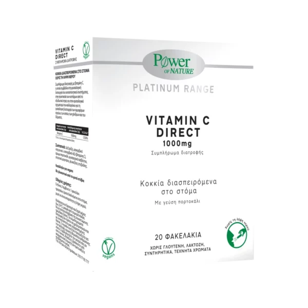 Power Health Platinum Range Vitamin C Direct 1000mg με Γεύση Πορτοκάλι 20 φακελάκια