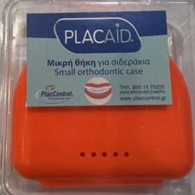 Plac Aid, Προστατευτική Θήκη για Ορθοδοντικά Σιδεράκια, πορτοκαλί, 1τμχ