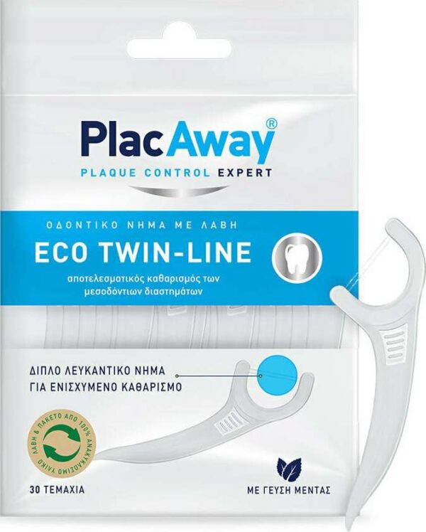 Plac Away Daily Care Στοματικό Διάλυμα Mild 500ml + Δώρο 30 τμχ Οδοντικό νήμα με λαβή