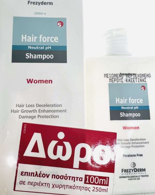 Frezyderm Hair Force Shampoo Women 250ml Με Δώρο Επιπλέον Ποσότητα 100ml