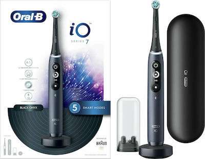 Oral-B iO Series 7 Ηλεκτρική Οδοντόβουρτσα με Χρονομετρητή και Αισθητήρα Πίεσης Black Onyx