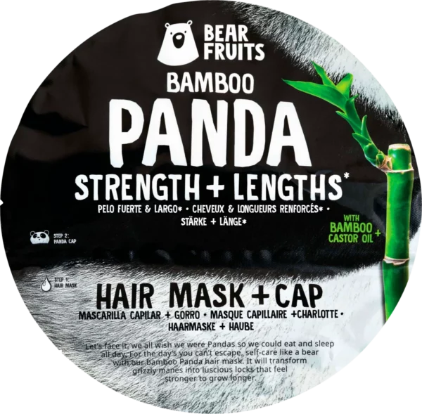 Bear Fruits Bamboo Panda Strength + Lengths Μάσκα μαλλιών και Σκουφάκι