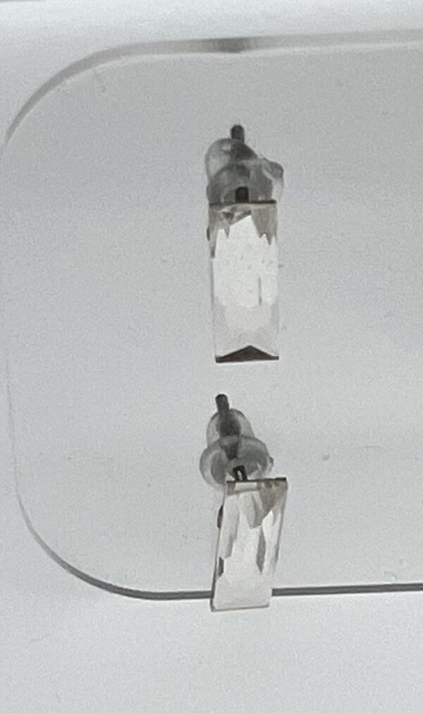 Farma Bijoux Υποαλλεγικά Σκουλαρίκια Κρεμαστά Ακρυλικά Διάφανα Κρύσταλλα 12mm