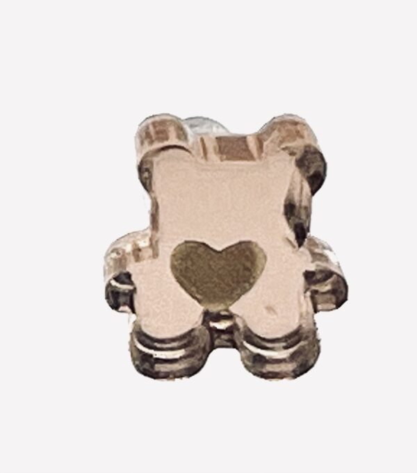 Farma Bijoux Υποαλλεργικά Σκουλαρίκια for Kids Αρκουδάκια Ροζ-Χρυσό 9mm (L556) 1 ζευγάρι