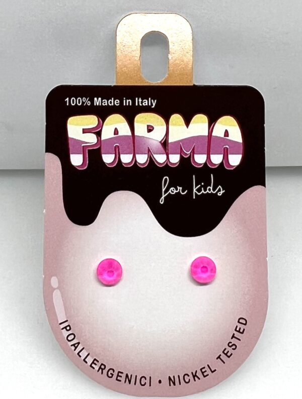 FARMA BIJOUX For Kids Υποαλλεργικά Σκουλαρίκια Κρύσταλλα Επίπεδα Ροζ 3.9mm 1 ζευγάρι