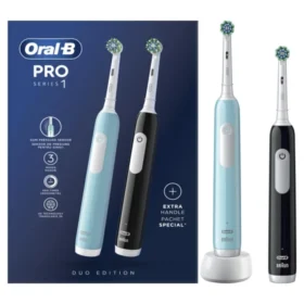 Oral-B Pro Series 1 Duo Ηλεκτρικές Οδοντόβουρτσες Μπλε & Μαύρη 2τμχ