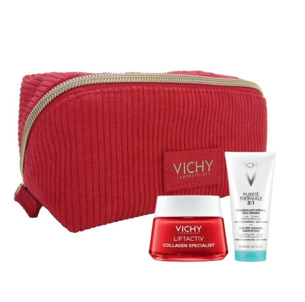 Vichy Liftactiv Collagen Specialist Σετ Περιποίησης για Αντιγήρανση με Καθαριστικό Προσώπου , Κρέμα Προσώπου & Νεσεσέρ 50ml