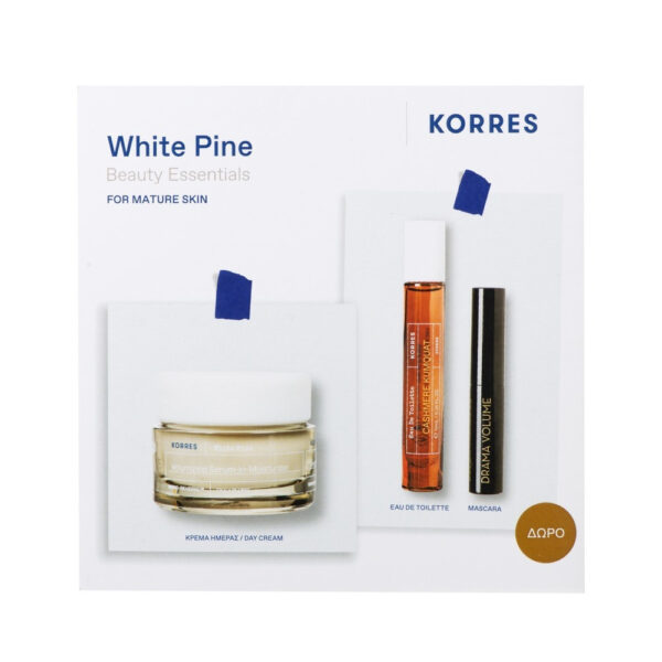 Korres White Pine Day Cream Dry Mature Skin Σετ Περιποίησης με Κρέμα Προσώπου για Ξηρές Επιδερμίδες