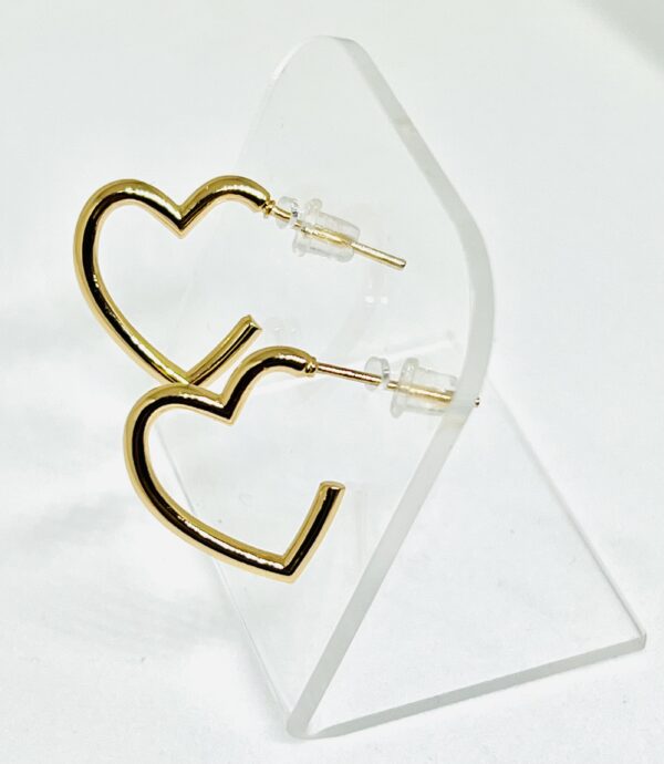 Farma Bijoux Υποαλλεγικά Σκουλαρίκια Καρδιές Επιχρυσωμένες 20mm