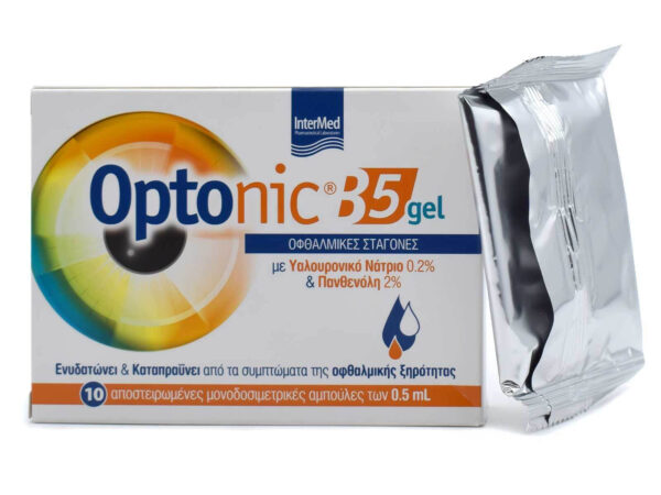 Intermed Optonic B5 Gel Οφθαλμικές Σταγόνες για Ξηροφθαλμία 10x0.5ml