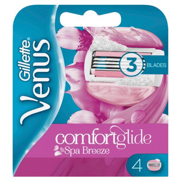 Gillette Venus Comfortglide Spa Breeze Ανταλλακτικές Κεφαλές με 3 Λεπίδες και Λιπαντική Ταινία 4τμχ