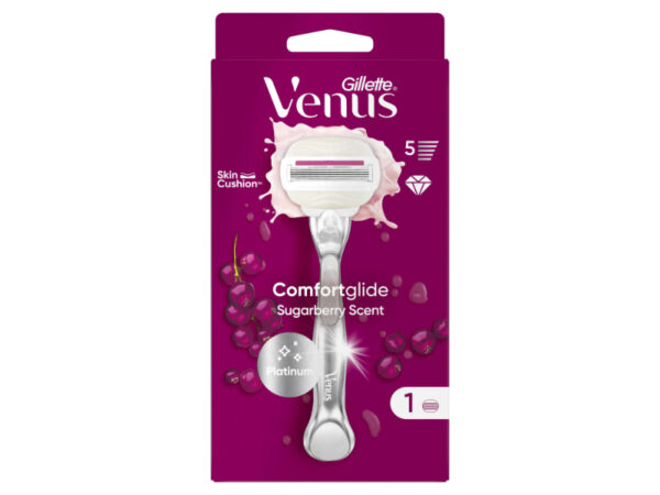 GILLETTE ΞΥΡΙΣΤΙΚΗ ΜΗΧΑΝΗ ΓΥΝΑΙΚΕΙΑ VENUS COMFORTGLIDE SUGARBERRY 1μηχανή+1ανταλλακτικό