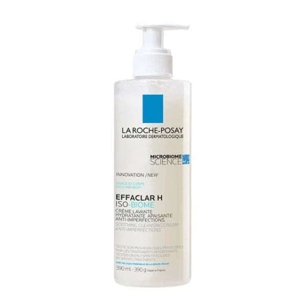 La Roche Posay Effaclar H Iso - Biome Creme Lavante Hydratante Καταπραϋντική Ενυδατική Κρέμα Καθαρισμού, 390ml