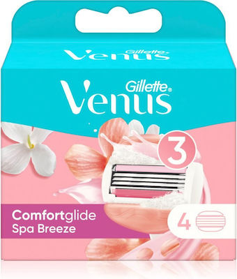 Gillette Venus Comfortglide Spa Breeze Ανταλλακτικές Κεφαλές με 3 Λεπίδες και Λιπαντική Ταινία 4τμχ
