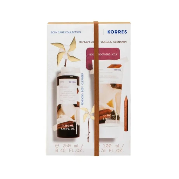 Korres Promo με Vanilla Cinnamon Ενυδατικό Αφρόλουτρο Βανίλια & Κανέλα, 250ml & Body Milk Ενυδατικό Γαλάκτωμα Σώματος Βανίλια & Κανέλα, 200ml, 1σετ