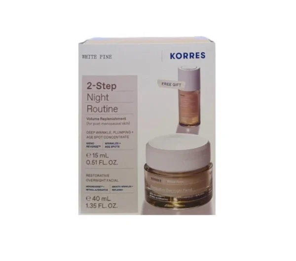 Korres Promo White Pine Κρέμα Νυκτός Λευκή Πεύκη για Αναπλήρωση Όγκου, 40ml & Δώρο Ορός Προσώπου Λευκή Πεύκη για Αναπλήρωση Όγκου, 15ml, 1σετ