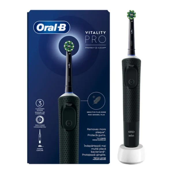 Oral-B Vitality Pro Ηλεκτρική Οδοντόβουρτσα Μαύρη, 1τεμ