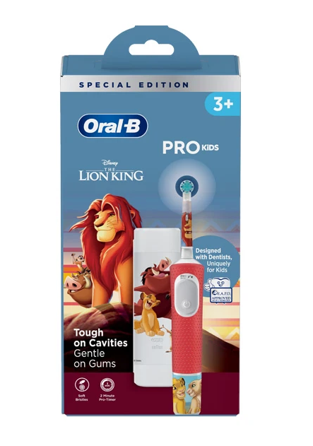 Oral-B Pro Kids Electric Toothbrush Παιδική Ηλεκτρικη Οδοντόβουρτσα The Lion King 3y+, 1τεμ