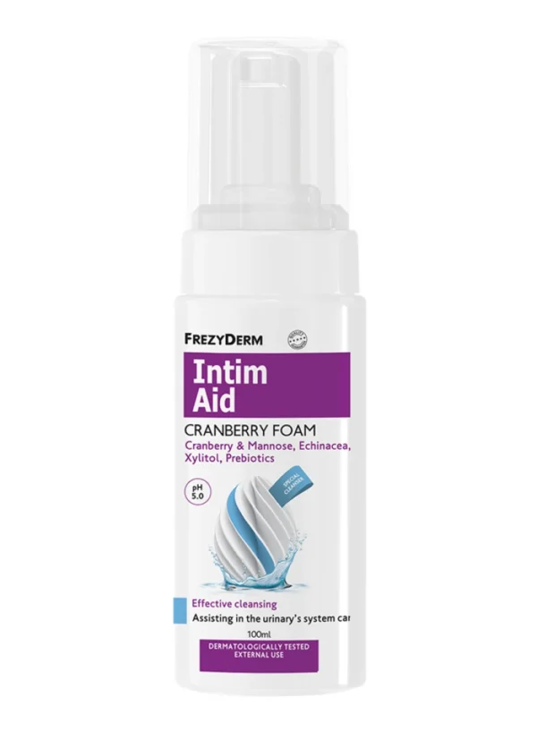 Frezyderm Intim Aid Cranberry Foam Αφρός Καθαρισμού για Ευαίσθητη Περιοχή, 100ml