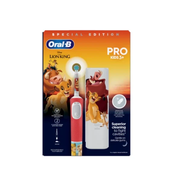 Oral-B Pro Kids Electric Toothbrush Παιδική Ηλεκτρικη Οδοντόβουρτσα The Lion King 3y+, 1τεμ