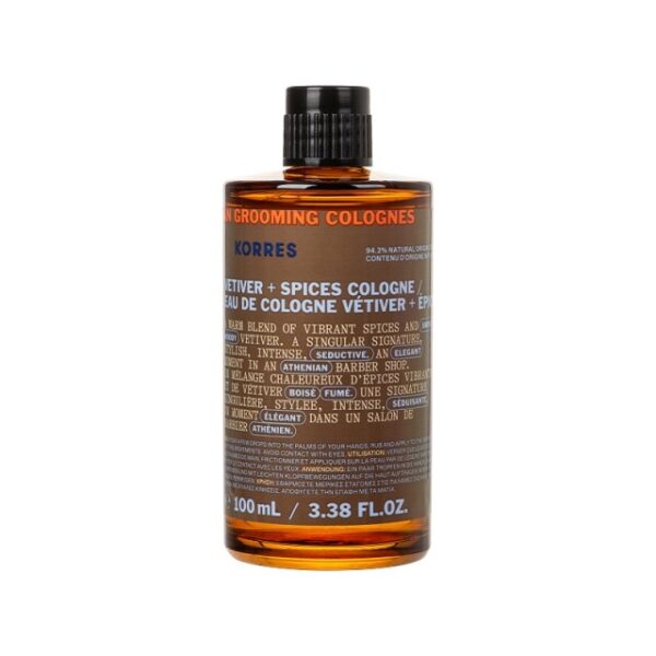 Korres Athenian Grooming Eau de Cologne Vetiver & Spices Άρωμα για Άνδρες, 100ml