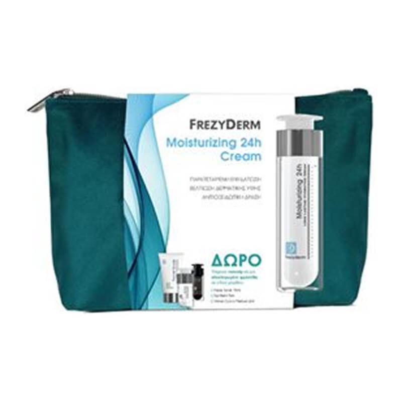 Frezyderm Promo Moisturizing 24h Cream Κρέμα Ενυδάτωσης Προσώπου 50ml & Facial Scrub για Απολέπιση 15ml & Eye Balm 5ml & Velvet Colors Ματ Make-Up Medium Φακελάκι 2ml