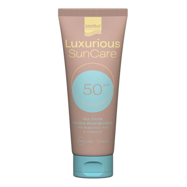 Intermed Luxurious SunCare Silk Cover BB Cream With Hyaluronic Acid SPF50 Αντηλιακή Κρέμα Προσώπου με Χρώμα, 75ml