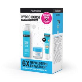 Neutrogena Promo Hydro Boost Σετ Περιποίησης για Ξηρή & Ευαίσθητη Επιδερμίδα με Hydro Boost Water Gel Cleanser Καθαριστικό Προσώπου, 200ml, Ενυδατική Κρέμα-Gel Προσώπου, 50ml & Δώρο Αντηλιακή Ενυδατική Κρέμα SPF50, 15ml, 1σετ