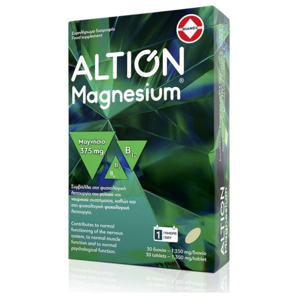 Altion Magnesium Συμπλήρωμα Διατροφής με Μαγνήσιο 375mg, 30tabs