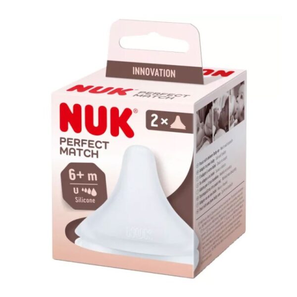 NUK PERFECT MATCH ΘΗΛΕΣ ΣΙΛΙΚΟΝΗΣ LARGE 6+ x2