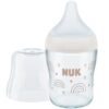 NUK PERFECT MATCH ΓΥΑΛΙΝΟ ΜΠΙΜΠΕΡΟ ΣΙΛΙΚΟΝΗΣ TEMP CONTROL 120mL Λευκο
