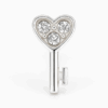 EAR SENSE Υποαλλεργικά σκουλαρίκια Silver Key Stud Earrings ES28 1 ζεύγος