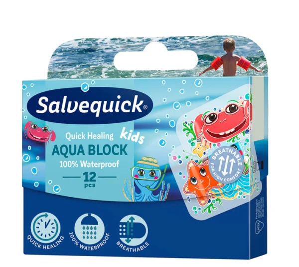 Salvequick Aqua Block Kids Waterproof για παιδιά 12 τεμ