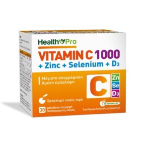 Health Pro Vitamin C 1000mg+Zinc+Selenium+D3, 30φακελάκια