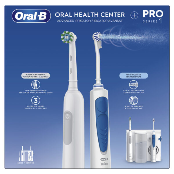 Oral-B Oral Health Center Pro Series 1 Σύστημα Καταιονισμού, 1τεμ & Ηλεκτρική Οδοντόβουρτσα, 1τεμ, 1σετ
