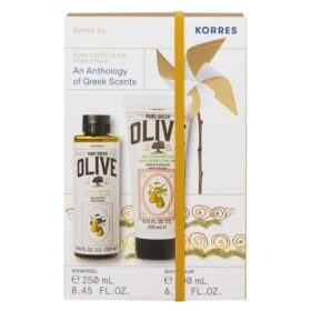 Korres Promo Olive Αχλάδι Renewing Body Cleanser, 250ml & Body Smoothing Milk, 200ml