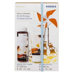 Korres Promo Vanilla Cinnamon Renewing Body Cleanser 250ml & Body Smoothing Milk 200ml